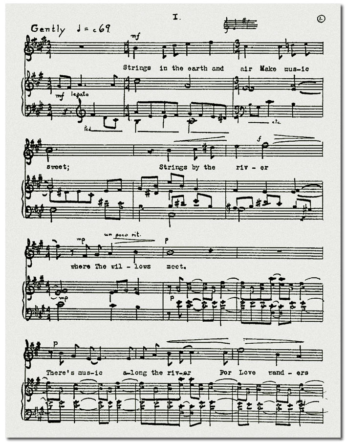 Strings in the Earth and Air from Ross Lee Finney's fair-copy setting of Chamber Music