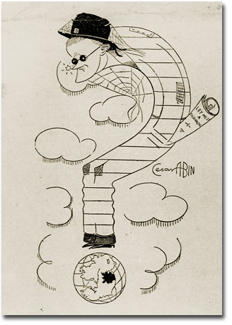 Portrait of James Joyce by C&eacute;sar Abin