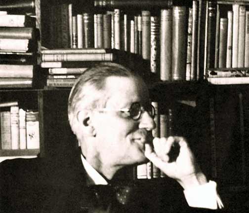 Joyce inside Sylvia Beach's Bookshop